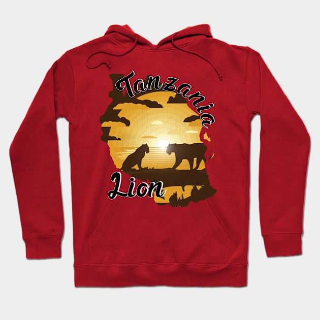 Lions Family in Tanzania Safari Hoodie by Chipity-Design